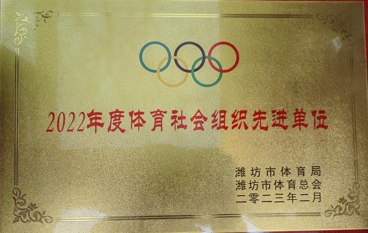 潍坊网球协会喜获“2022年度体育社会组织先进单位”荣誉称号插图